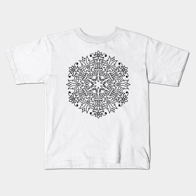 MANDALA T-SHIRT MANDALA 215 Kids T-Shirt by abcmandalaclothing